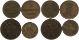 7716 Preußen und Hannover Bayern  Lot von 4 Kupfermünzen