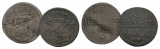 Sachsen, 2 Kleinmünzen 1763/ 1766