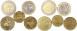 7752 Monaco  Kursmünzen  2001 bis 2002 10 Cent bis 2 Euro Lose