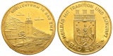 26 mm / 9,8 g Feingold. Stadtansicht mit Quellenturm / Wappen ...