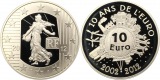 7811 Frankreich 10 Euro 2012 in Kapsel 19,98 Gramm Silber  fei...
