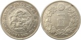 7815 Japan  Yen 1892 24,26 Gramm Silber fein  2 Randlöcher  s...