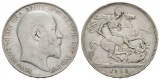 Großbritannien, Crown 1902, Silber, 27,95 g