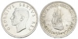 Südafrika, 5 Shilling 1952; AG 28,20 g