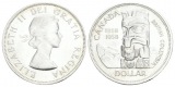 Canada, Dollar 1958, AG; 23,15 g