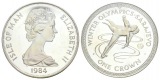 Isle of Man 1984, Crown; AG, 27,60 g, PP