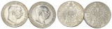 Österreich, 2 Kleinmünzen (2 Kronen 1913/1912)