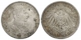 Preußen, 3 Mark 1914, Hitzespuren