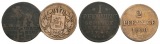 Altdeutschland, 2 Kleinmünzen (1749/1850)