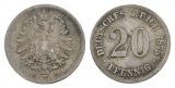 Deutsches Reich, 20 Pfennig 1875 D