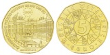 Österreich, 5 Euro 2006, vergoldet