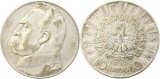 7838 Polen  10 Zlotych Pilsudski 1935  16,5 Gr. Silber fein  s...