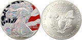 7840 U.S.A. Silver Eagle 2012 Liberty vor Flagge  31,1 Gr. Sil...