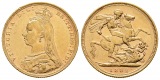 7,32 g Feingold. Victoria (1837 - 1901) Jubiläumsbüste mit W...