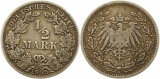 7879 Kaiserreich  1/2 Mark 1905 A
