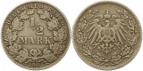 7885 Kaiserreich  1/2 Mark 1907 D