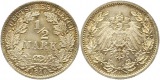 7891 Kaiserreich  1/2 Mark 1916 A