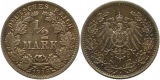 7893 Kaiserreich  1/2 Mark 1918 A