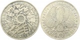 7947 10 Mark 1989 G  40 Jahre Bundesrepublik  9,69 Gramm Silbe...