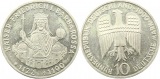 7951 10 Mark 1990 F   Barbarossa  9,69 Gramm Silber fein  vorz...