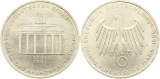 7955 10 Mark 1991 A   Brandenburger Tor  9,69 Gramm Silber fei...