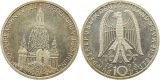 7964 10 Mark 1995 J  Dresden Frauenkirche  9,69 Gramm Silber f...