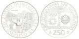 Olympische Spiele 1984 - 250 Dinar Jugoslawien; PP, AG 17,13 g