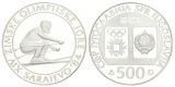 Olympische Spiele 1984 - 500 Dinar Jugoslawien; PP, AG 23,18 g