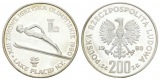 Polen, 200 Zloty 1980 Olympische Spiele, PP, Ag