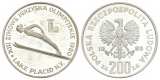 Polen, 200 Zloty 1980 Olympische Spiele, PP, Ag