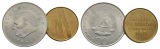 DDR, 20 Mark 1972; Medaille Messing 1989 7,66g, Ø 25,8 mm