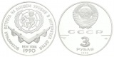 Russland, 3 Rubel 1990, Ag, PP