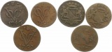 8032 Niederlande für Indonesien 3 Kupfermünzen