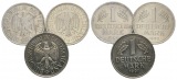 BRD, 1 Mark 1990/1991 (3 Münzen)