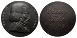 Theodor Fontane, Kunstgußmedaille Bronze; 215,26 g; Ø 76,7 mm