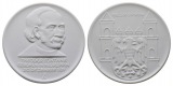 Theodor Fontane, Porzellanmedaille o.J:; 43,54 g; Ø 61 mm