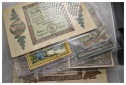 div. Notgeld - Banknoten inkl. Album grün