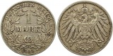 8365  Kaiserreich 1 Mark Silber 1905 G