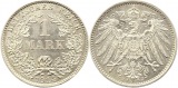8370  Kaiserreich 1 Mark Silber 1914 J