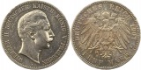 8432 Kaiserreich Preussen 5 Mark 1907