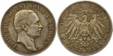 8451 Kaiserreich Sachsen 5 Mark 1908