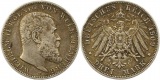 8460 Kaiserreich Württemberg 3 Mark 1909