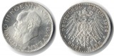 Bayern, Kaiserreich  3 Mark  1914 D  FM-Frankfurt Feingewicht:...