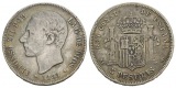 Spanien, 5 Pesetas, 1885