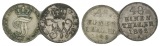 Altdeutschland, 2 Kleinmünzen 1848/1862