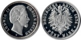 Bayern  Replik   5 Mark  1874/2002  Feigewicht: 23,125g Silber...