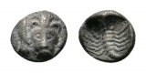Antike, Caria Mylasa Obol; kl. Münze 0,59 g