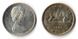 Kanada 1 Dollar  1966  FM-Frankfurt Feingewicht: 18,65g Silber...