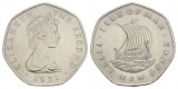Isle of Man 1971, 50 Pence; Cu-Ni