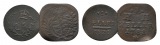 Altdeutschland, 2 Kleinmünzen 1824/1788